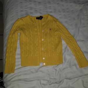 Ralph Lauren yellow cardigan size 6
